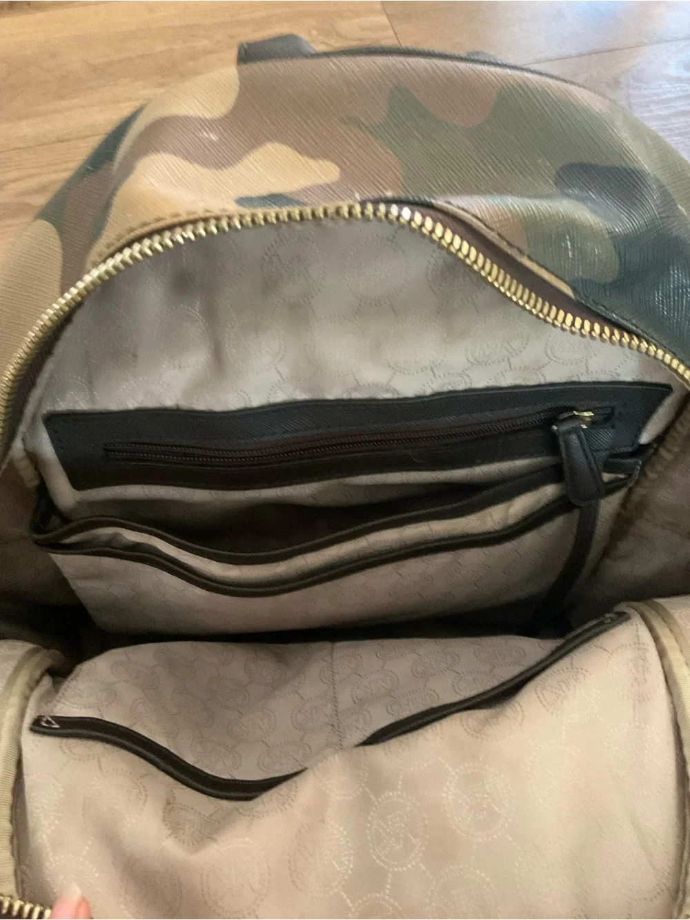 Michael Kors Camo Print Men's Backpack - Green/Brown
